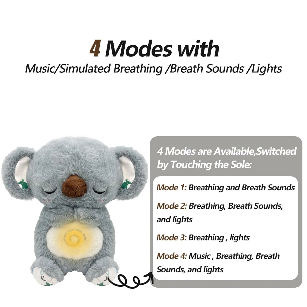 Baby Schnuller Relief Koala Bär Mädchen Stofftier Krippe Spielzeug Beruhigen Koalas Plüsch Spielzeug Mit Schlafliedern Einfach Zu Bedienen Langlebig